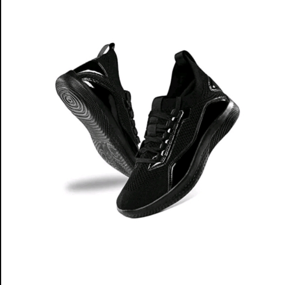 NEW Men's SILENTCARE Running Shoes Mesh Comfort Black Sz 10